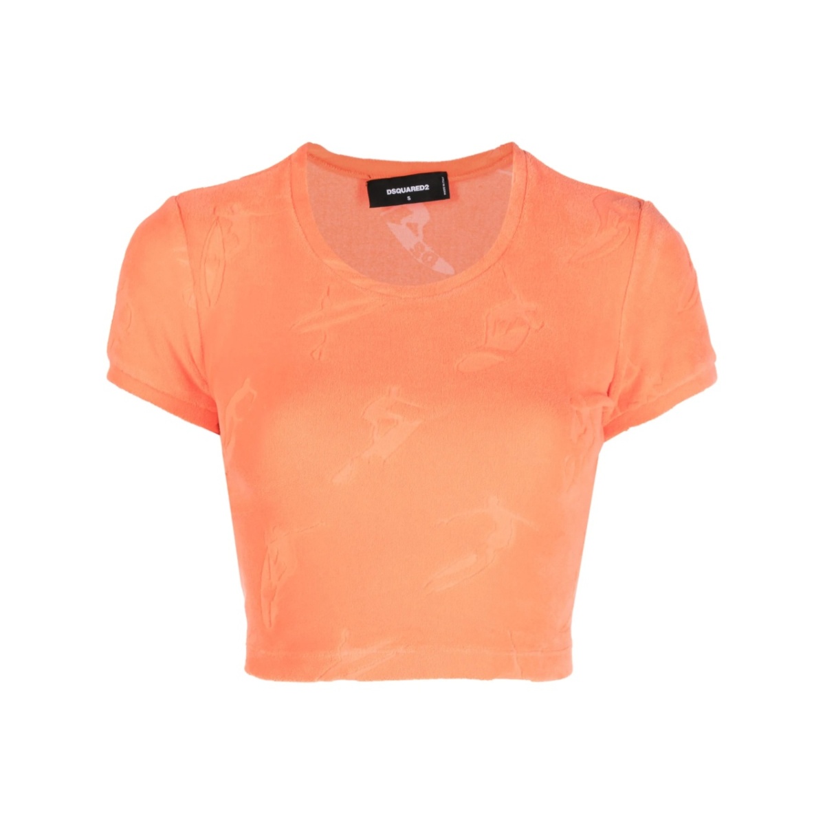 surfer-jacquard cropped top