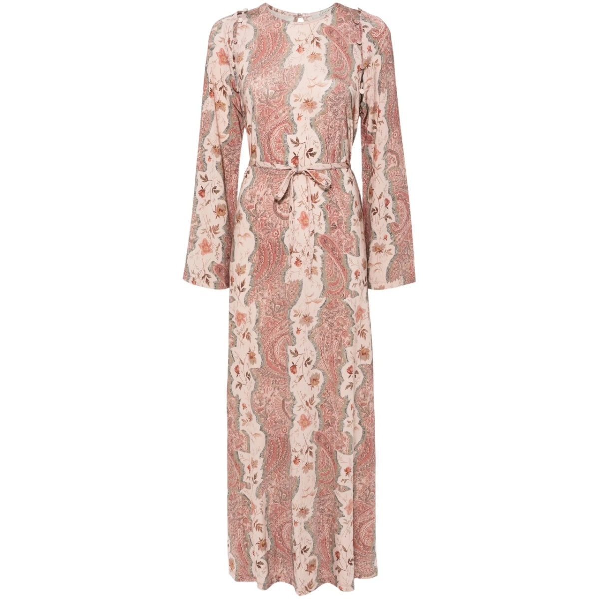 Susannah Cascade belted maxi dress