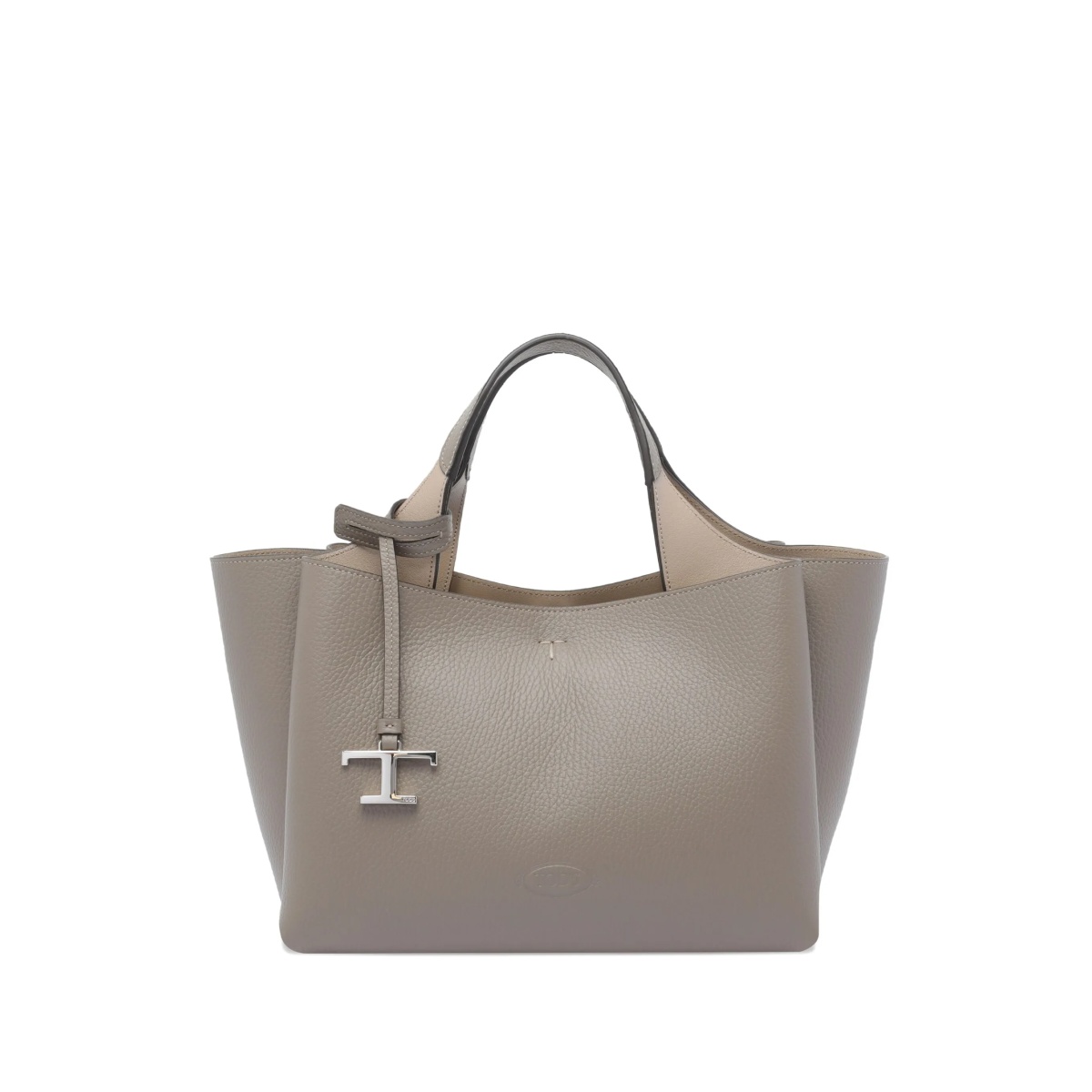 T-logo leather tote bag