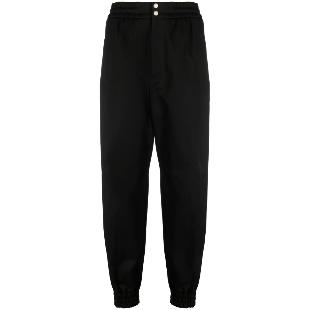 tapered-leg cotton trousers
