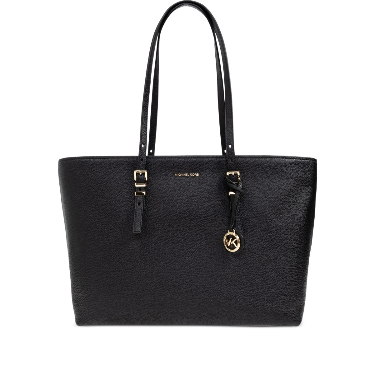 textured leather tote bag