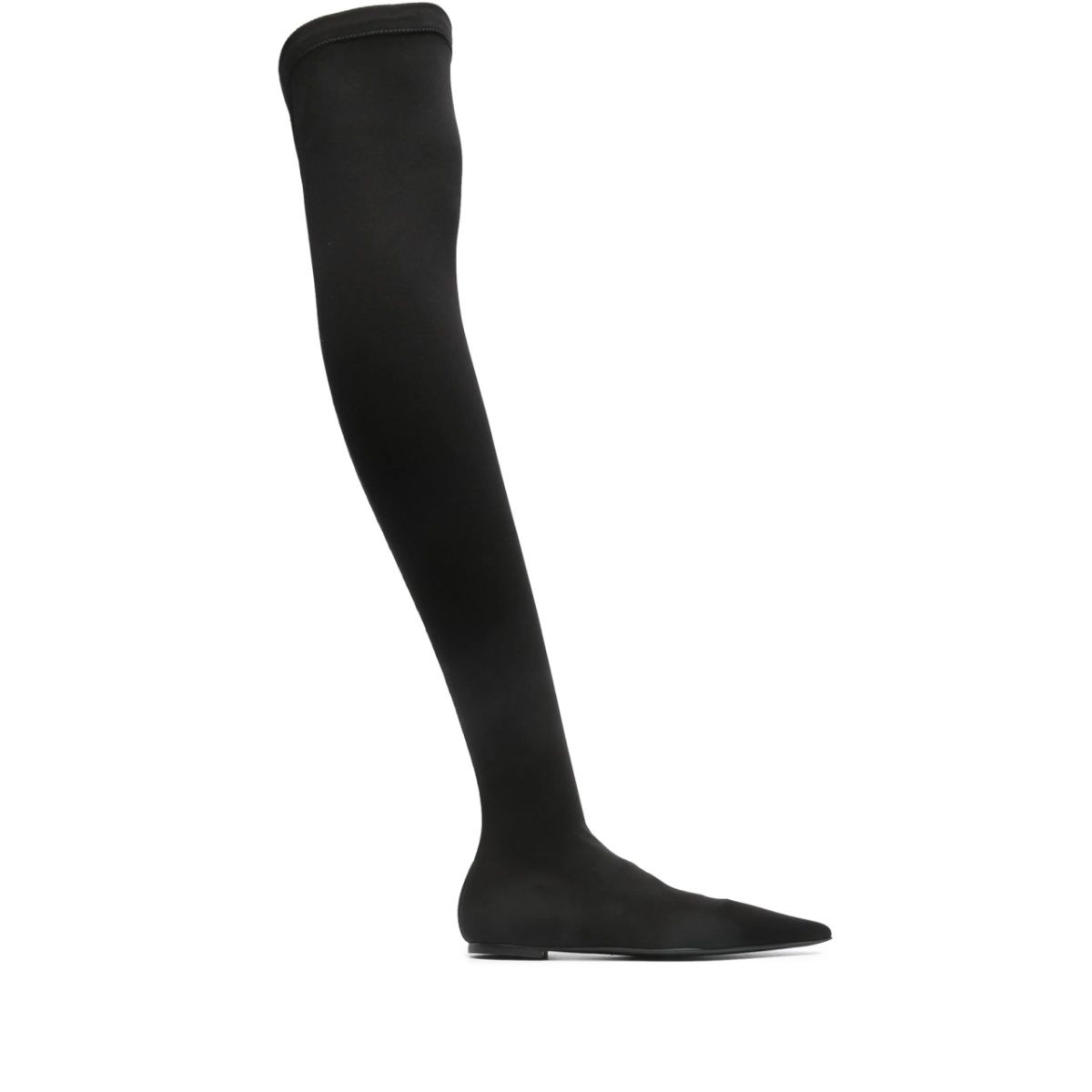 thigh-high flat boots