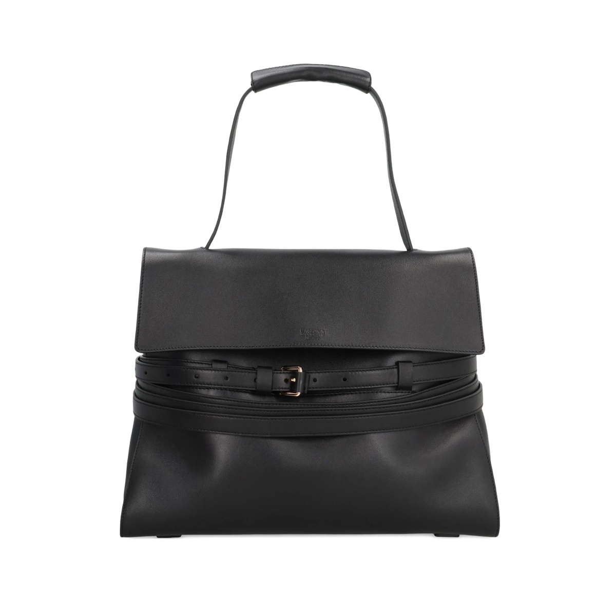Tie Me belted leather tote bag
