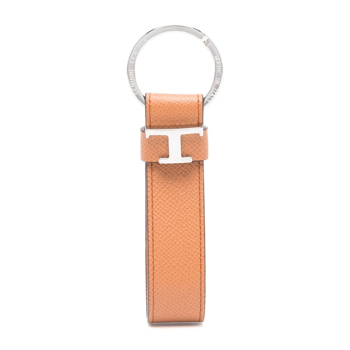 Timeless-logo leather keyring