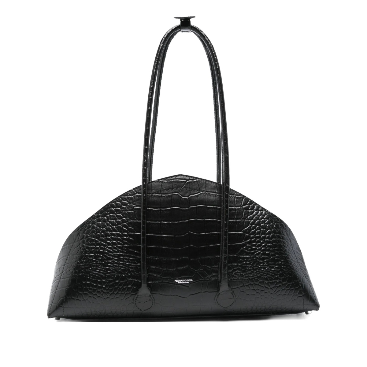 Tortellino crocodile-embossed shoulder bag