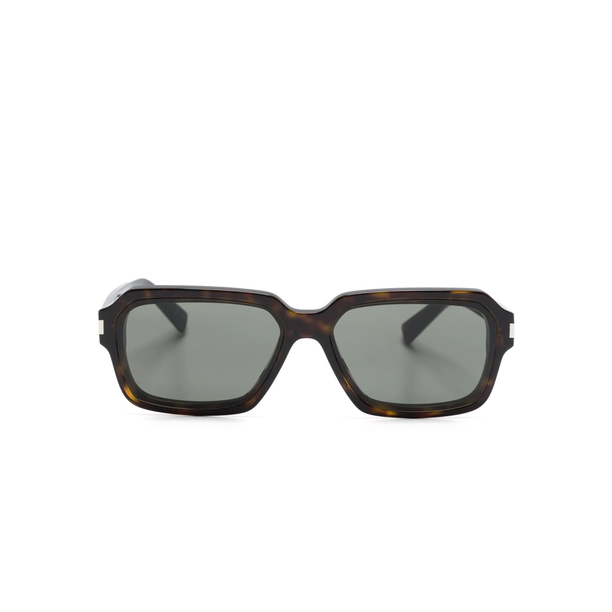 tortoiseshell-effect rectangle-frame sunglasses