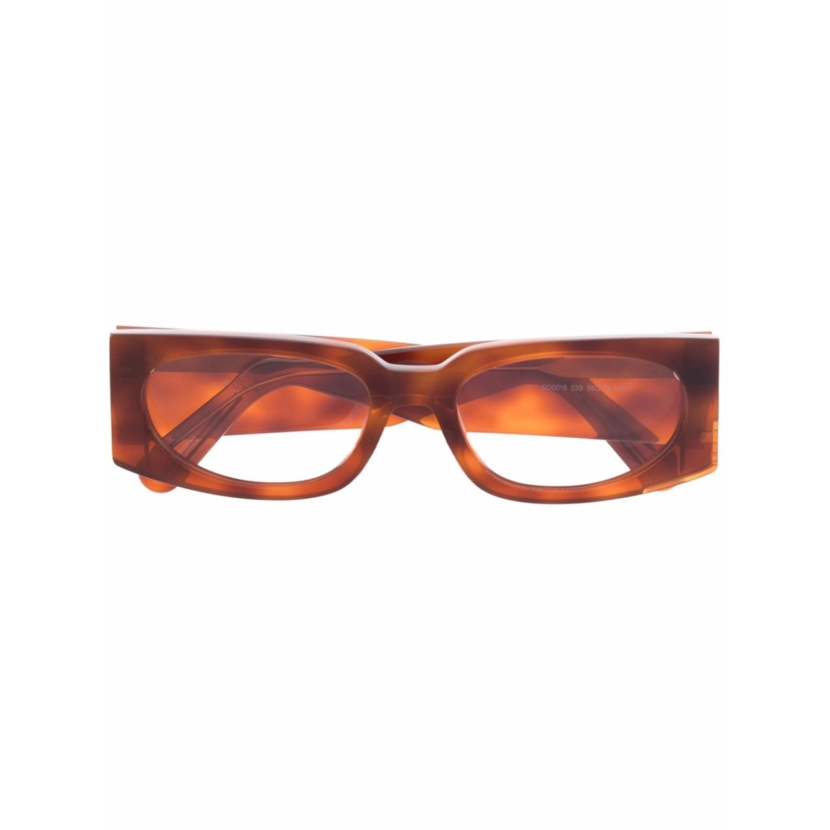 tortoiseshell rectangular-frame sunglasses
