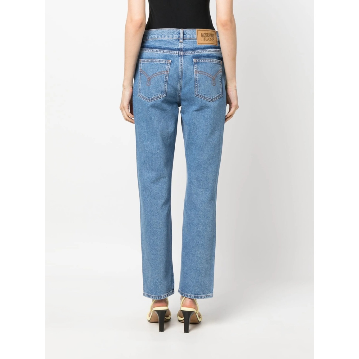 two-tone straight-leg jeans - Img 4