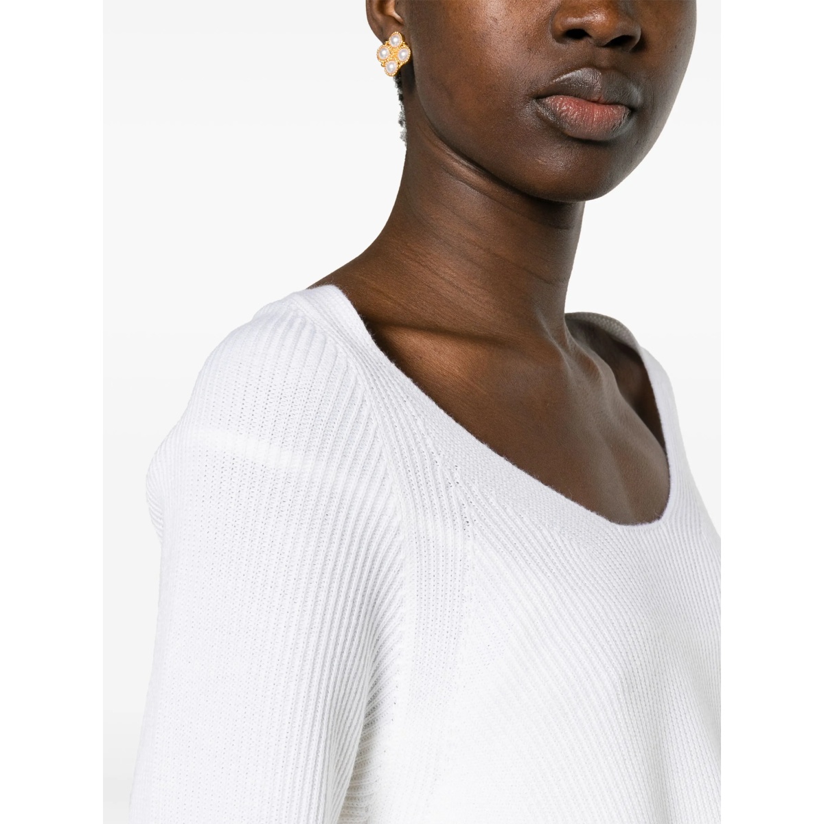 U-neck ribbed-knit jumper - Img 5