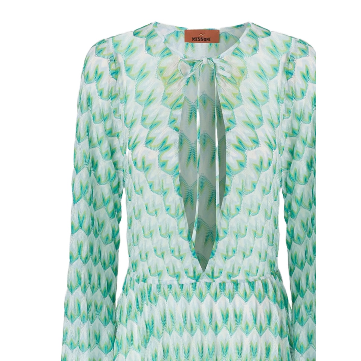 V-neck patterned beach dress - Img 2