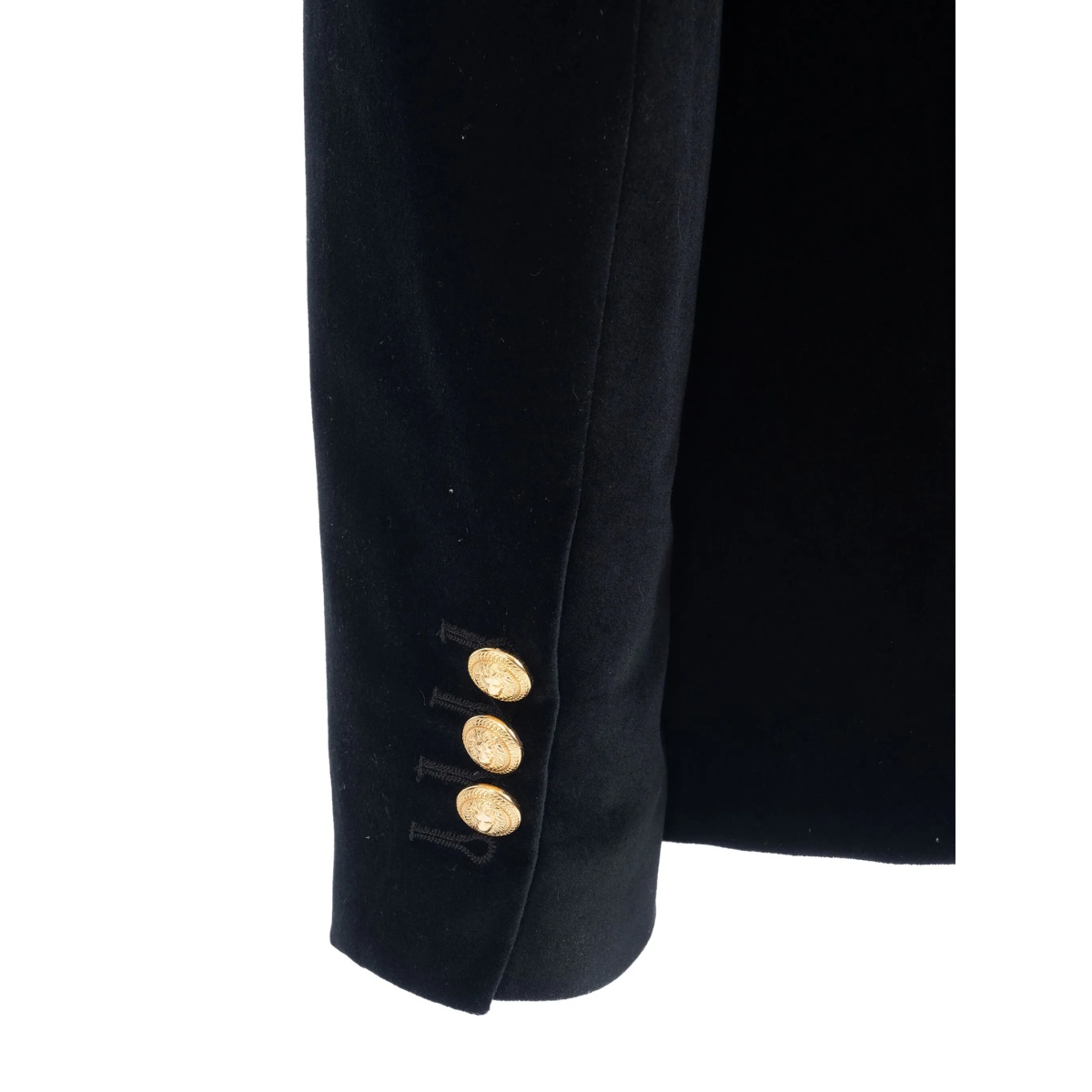 velvet gold-button jacket - Img 3
