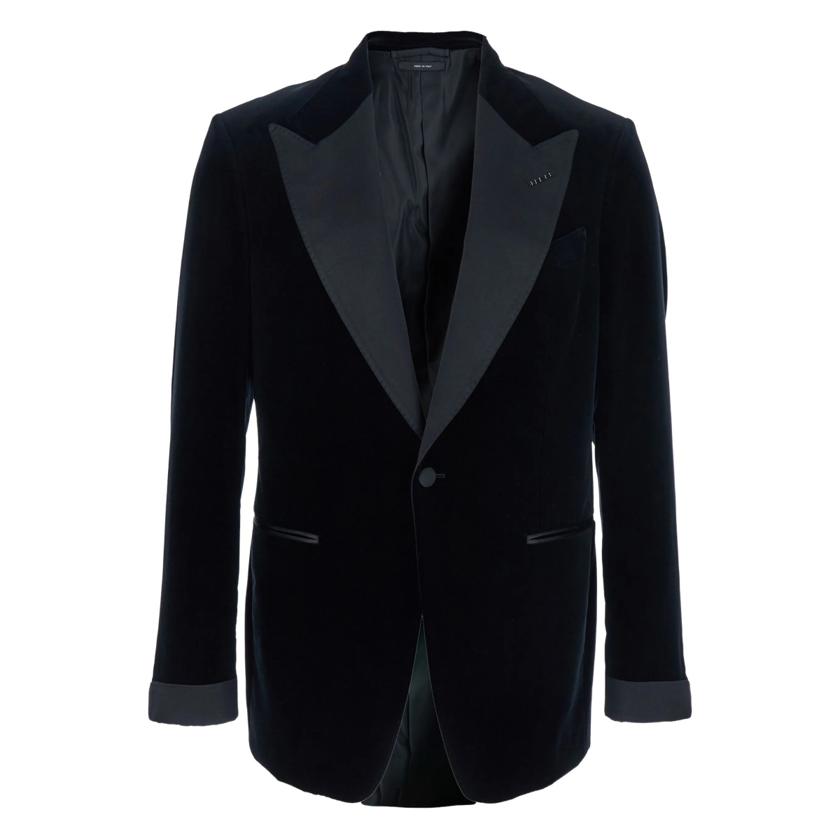 velvet peak-lapel tuxedo dinner jacket