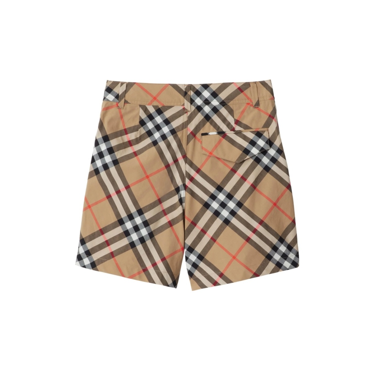 Vintage-Check print cotton shorts - Img 2