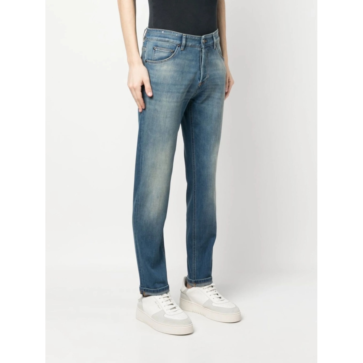 washed fitted jeans - Img 3