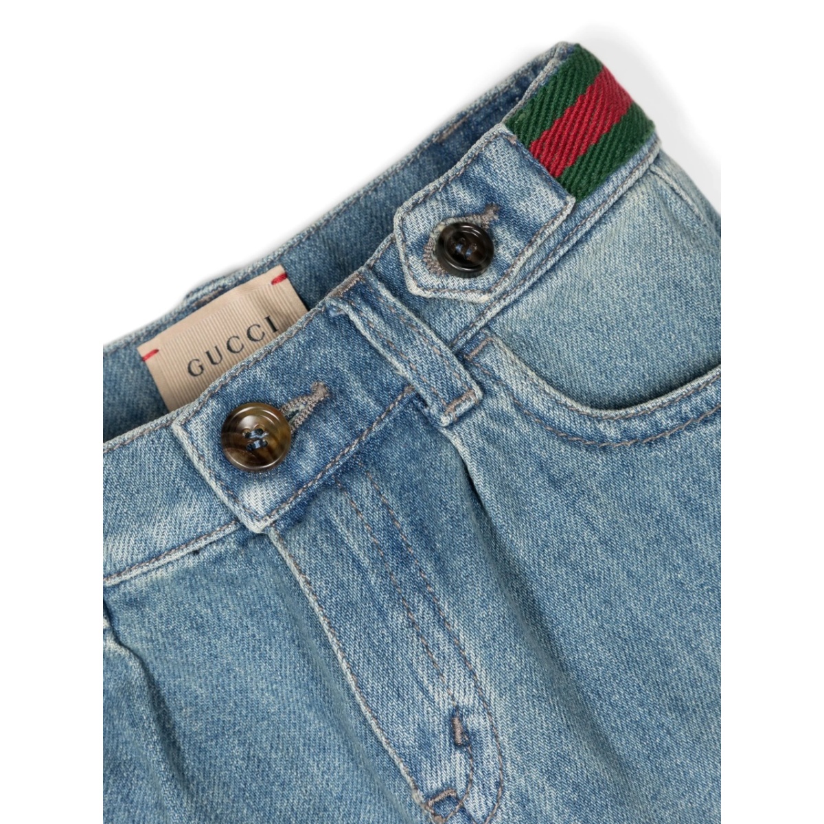 Web-detail denim shorts - Img 3