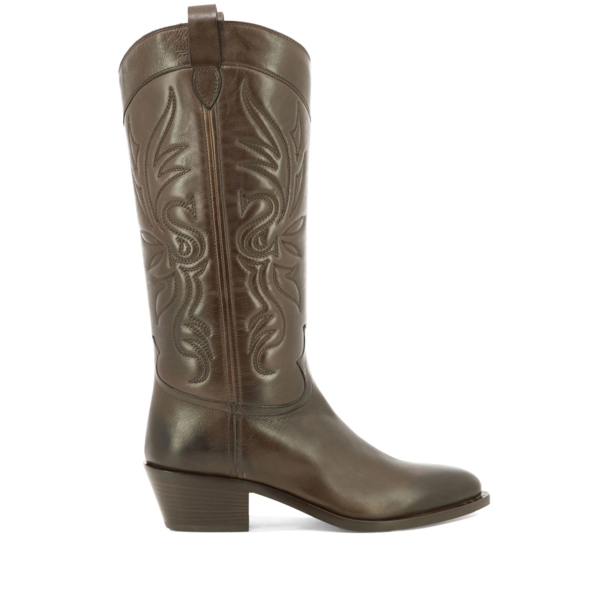 western-style leather boots