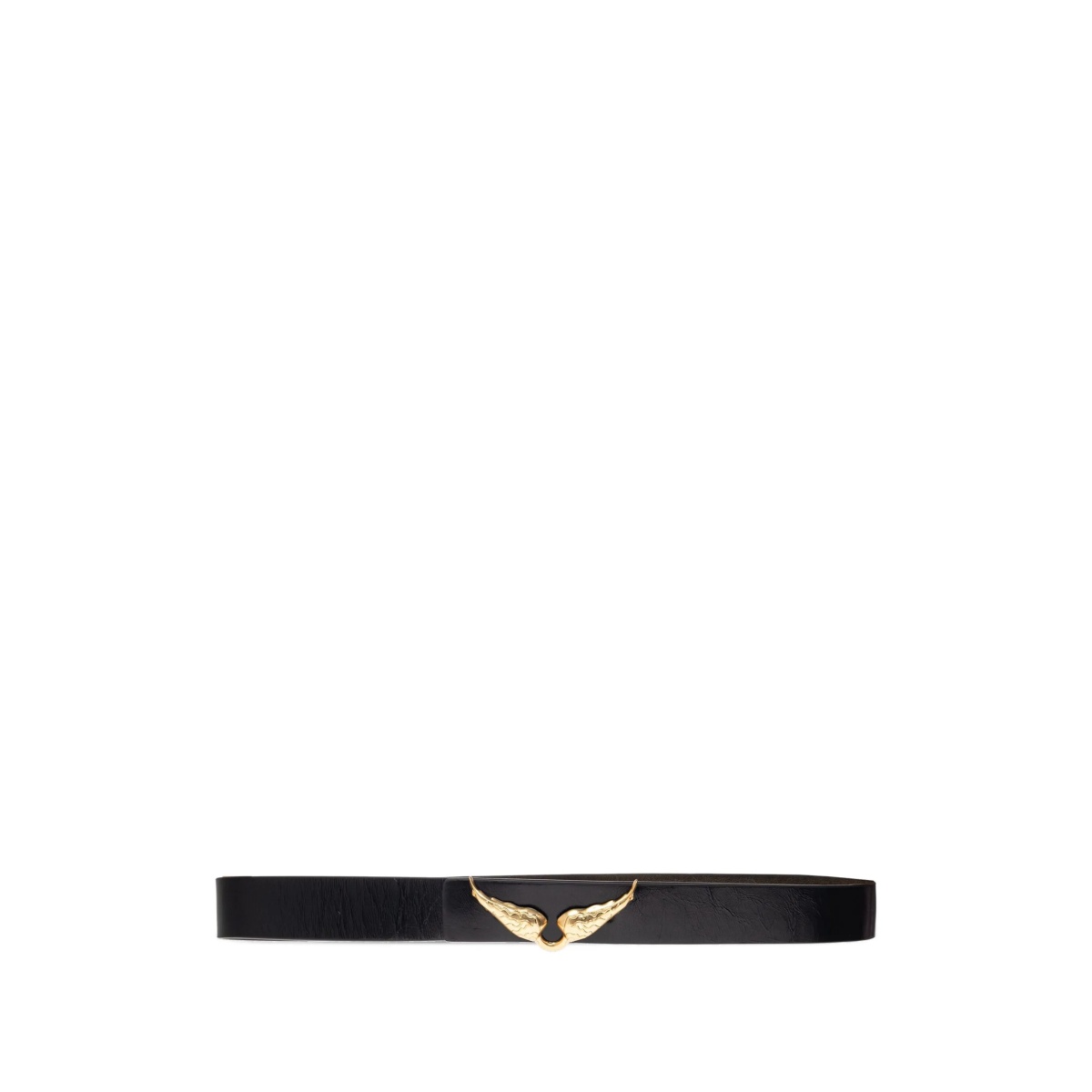 winged-buckle leather belt