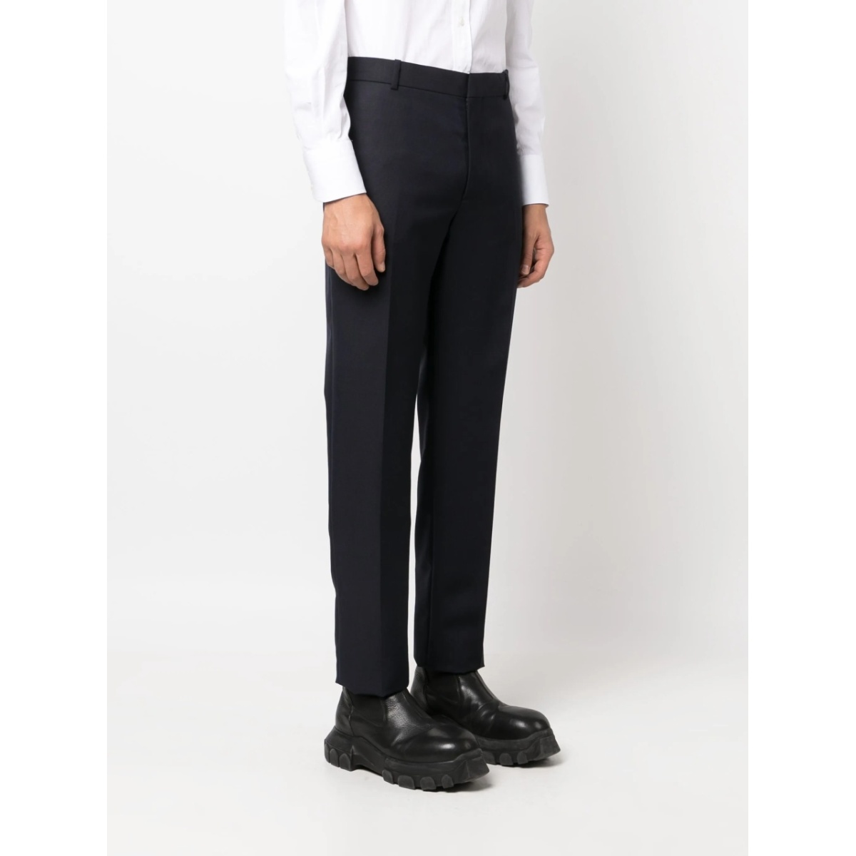 wool-blend straight-leg trousers - Img 3