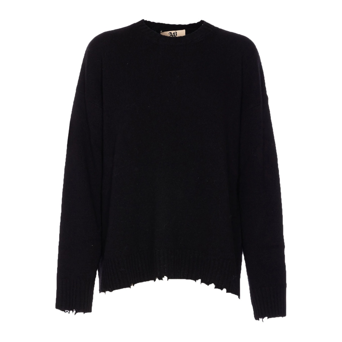 wool raw-edge sweater