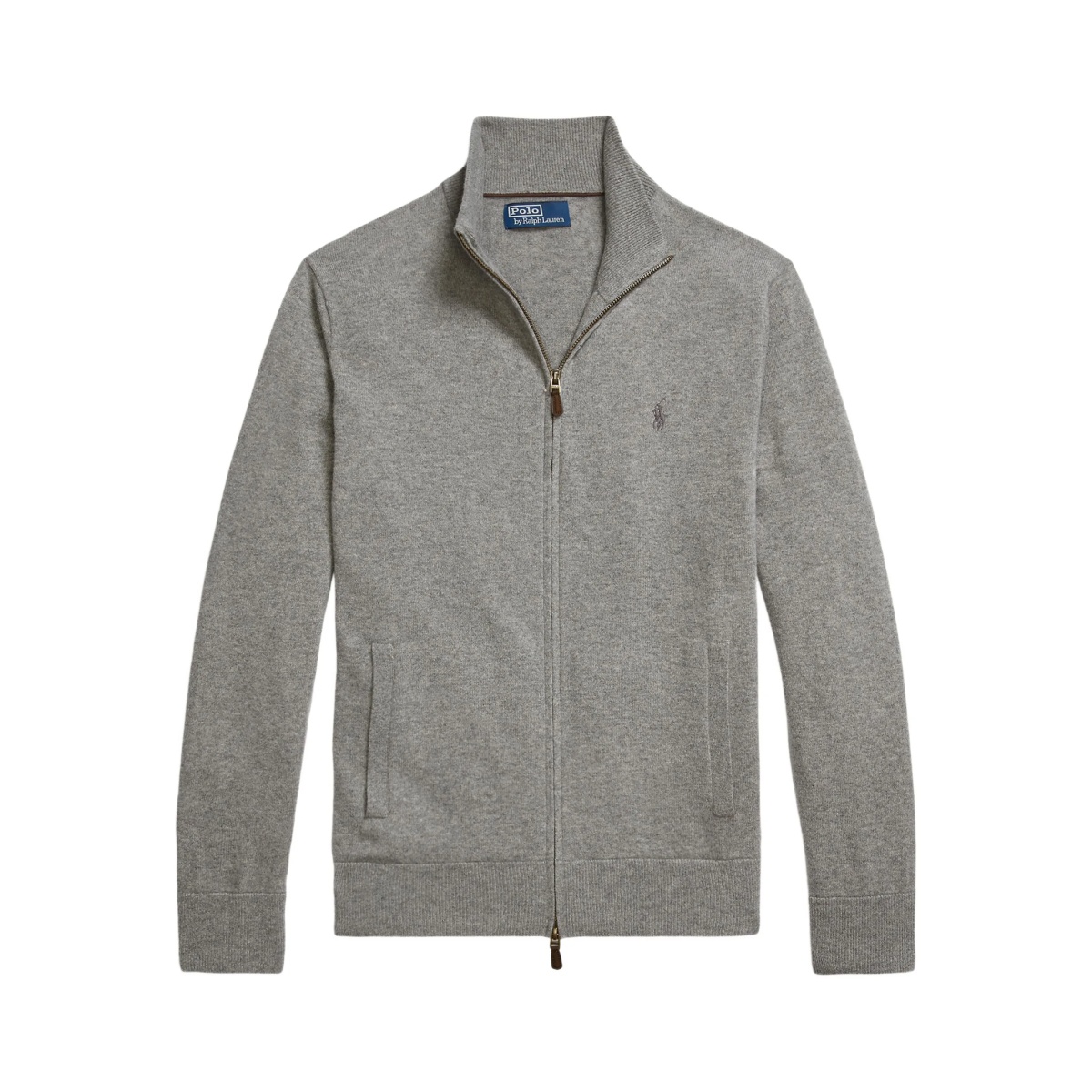 wool zip-up cardigan