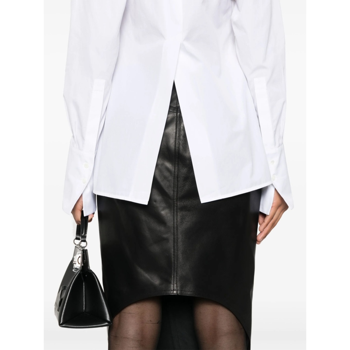wrap-design poplin shirt - Img 5