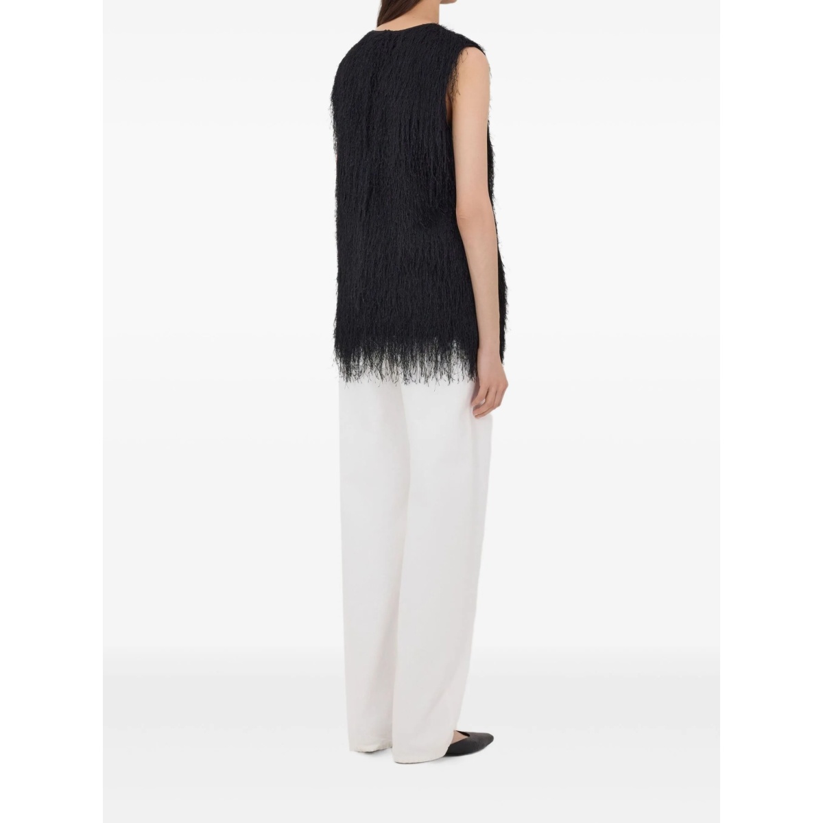 Yasmin fringed sleeveless vest - Img 3