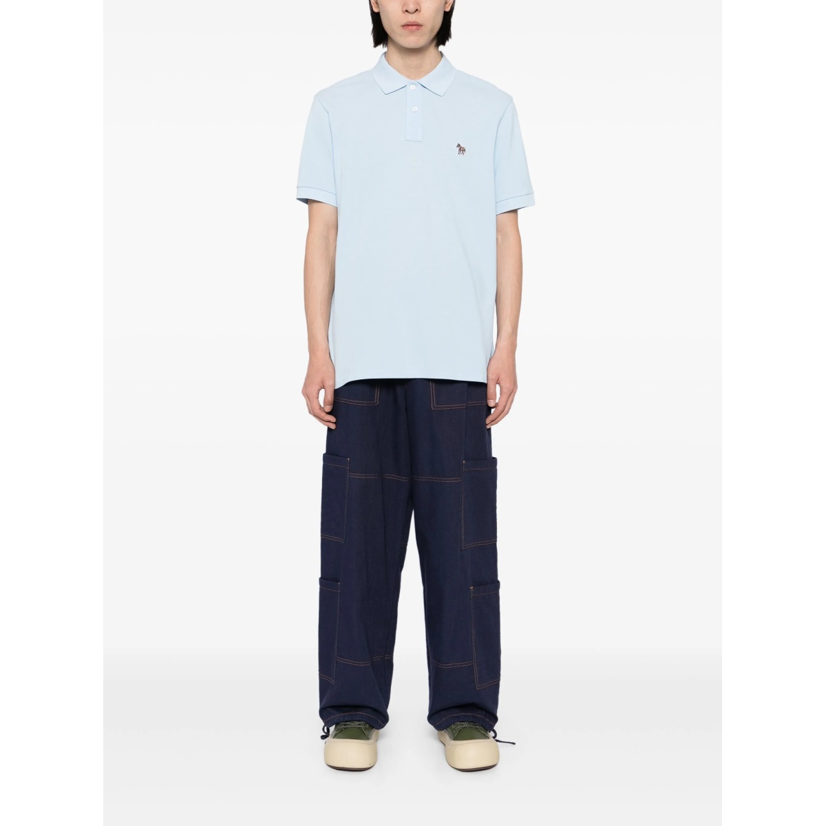zebra-patch polo shirt - Img 3