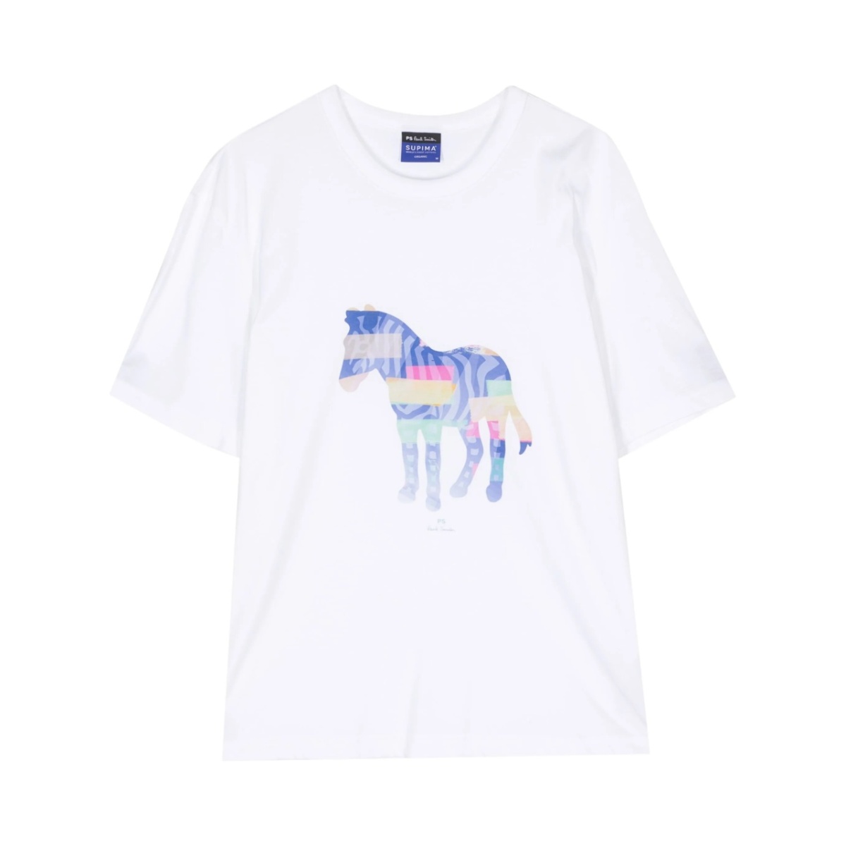 zebra-print cotton T-shirt