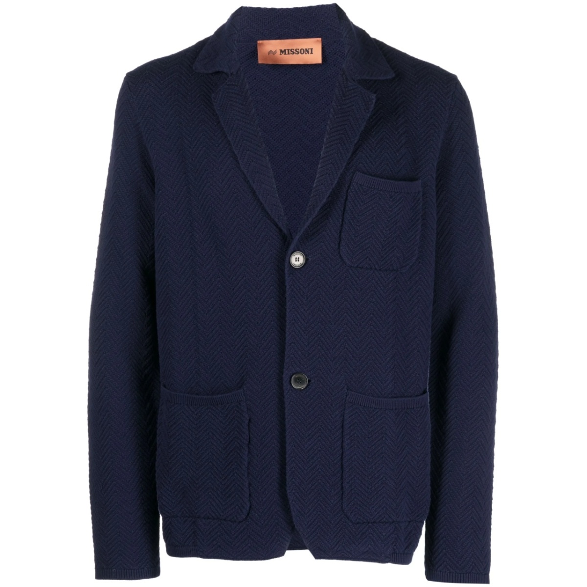 zig-zag weave single-breasted jacket