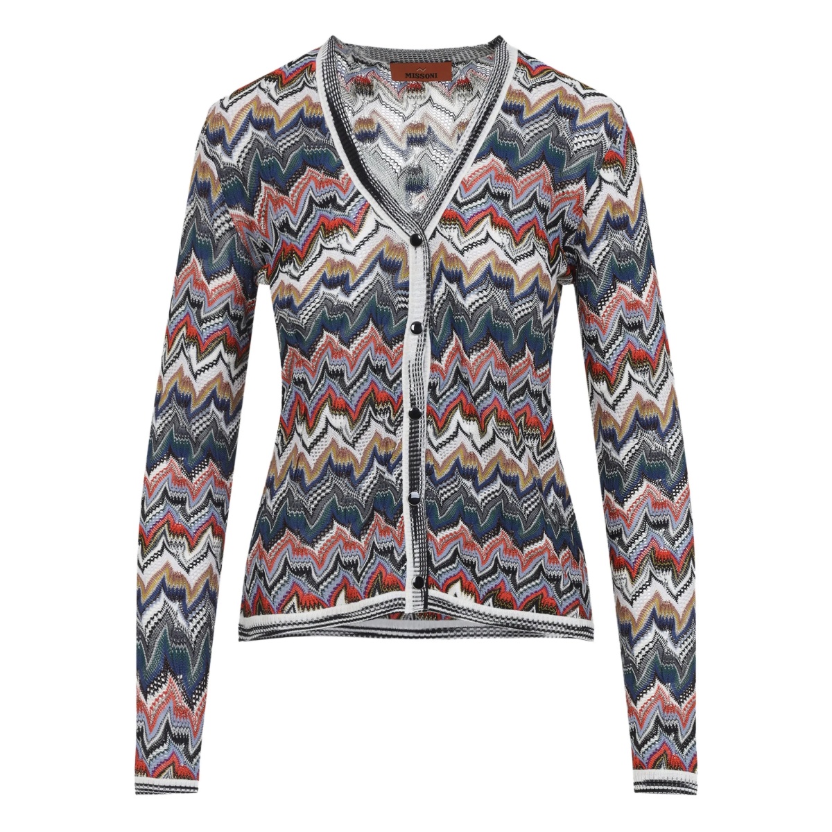 zigzag-knit cardigan