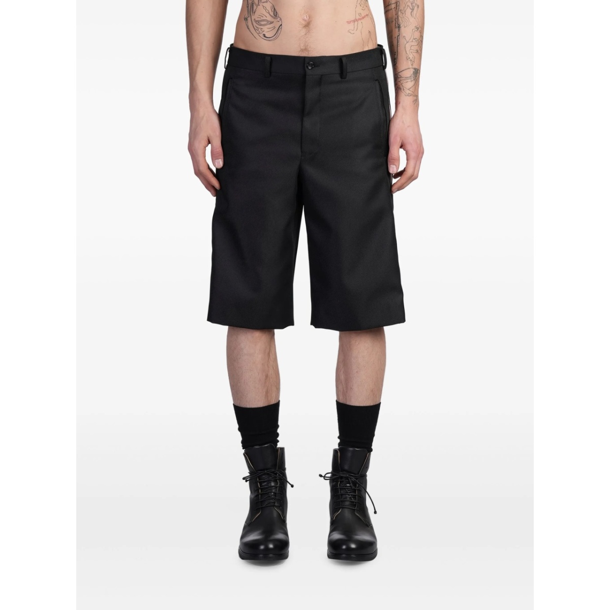 zip-detailing shorts