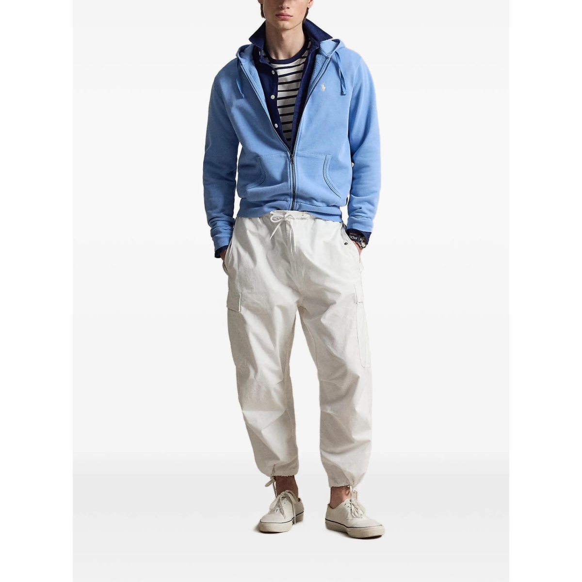 zip-up drawstring hoodie - Img 2