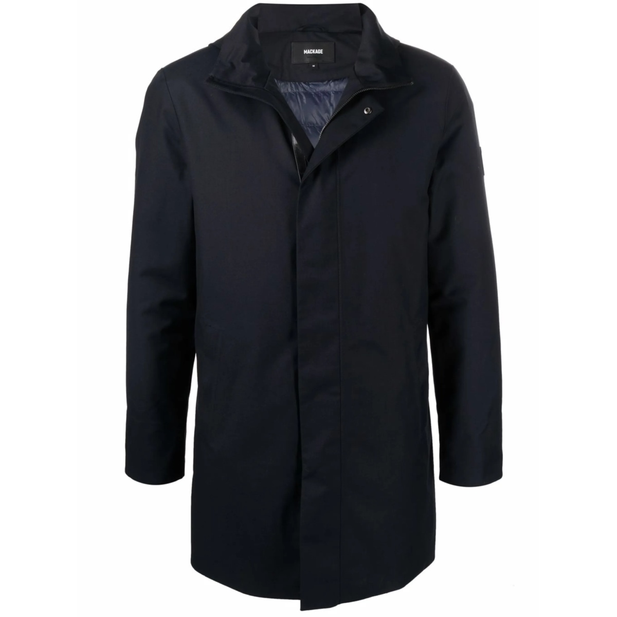 zip-up hooded down jacket