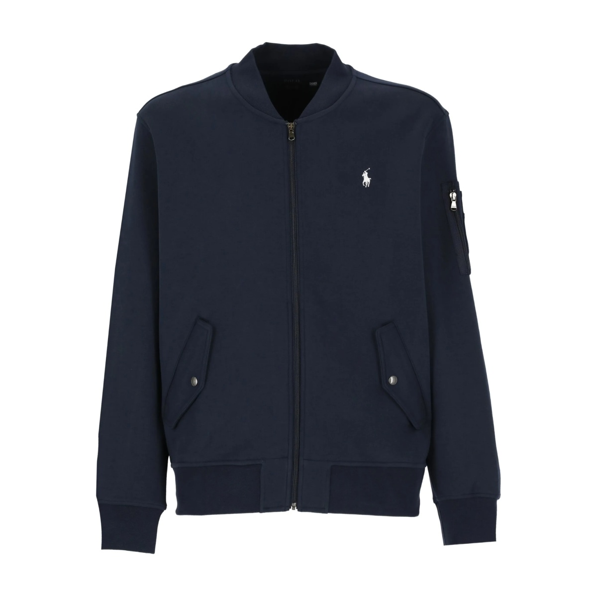 zipped pocketed sweatshirt