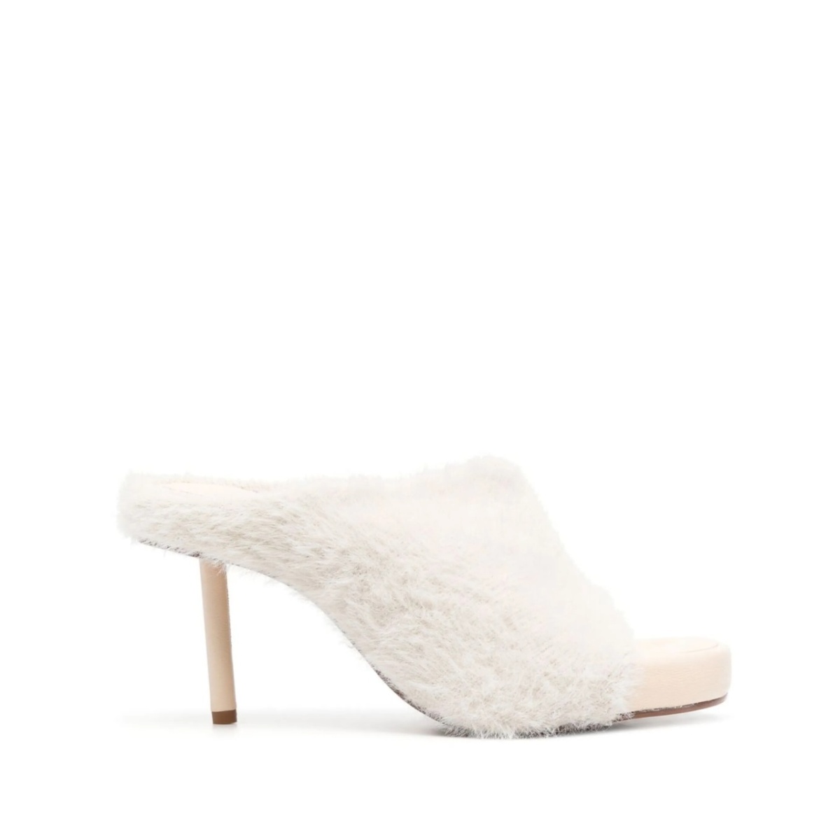 100mm knitted square-toe mules