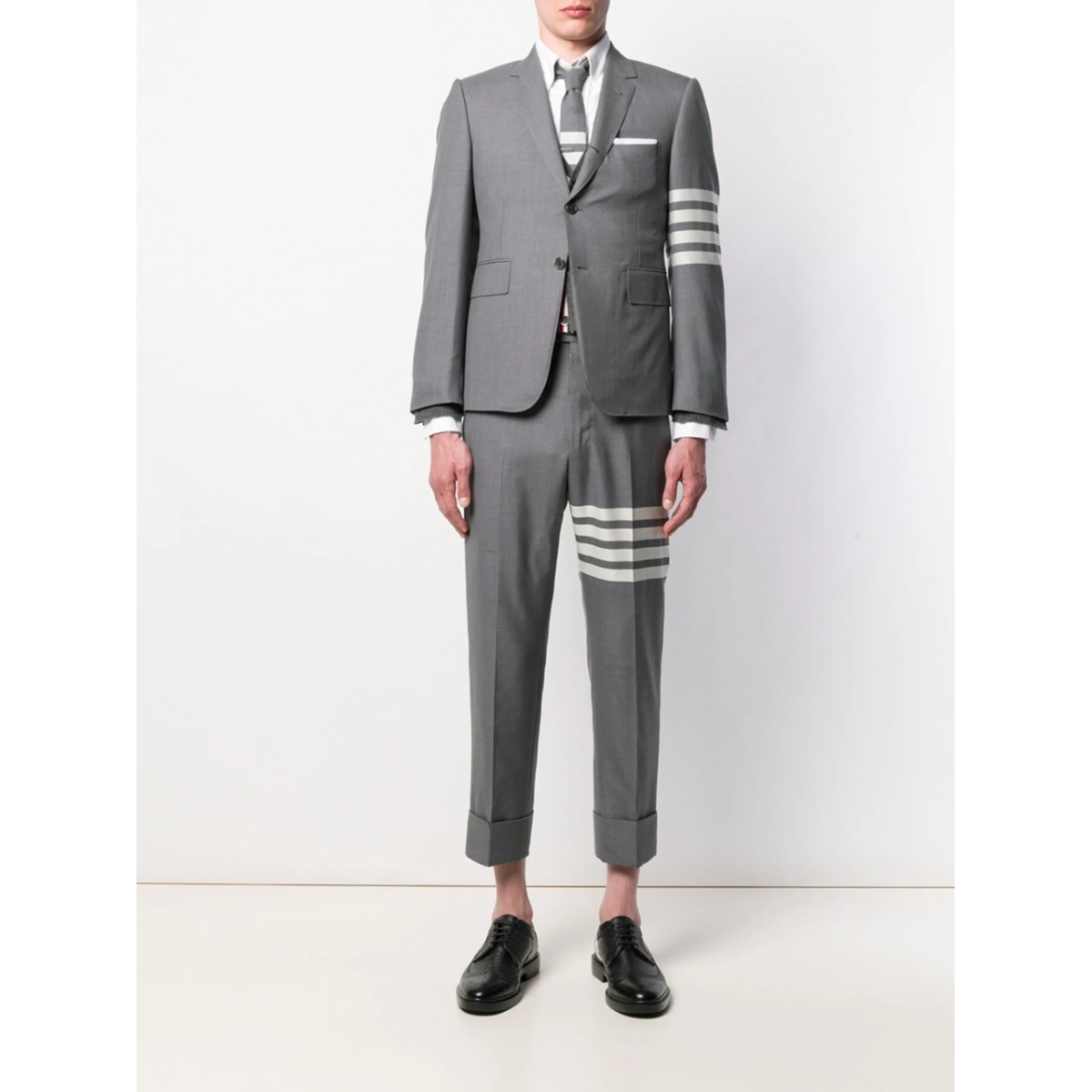 4-Bar plain weave suiting trousers - Img 2