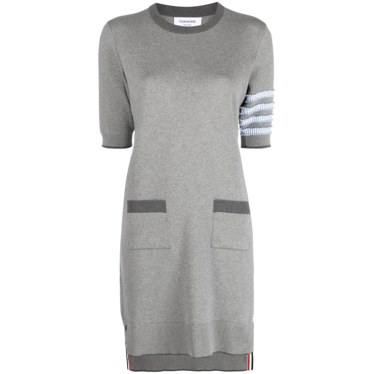 4-Bar stripe knitted minidress
