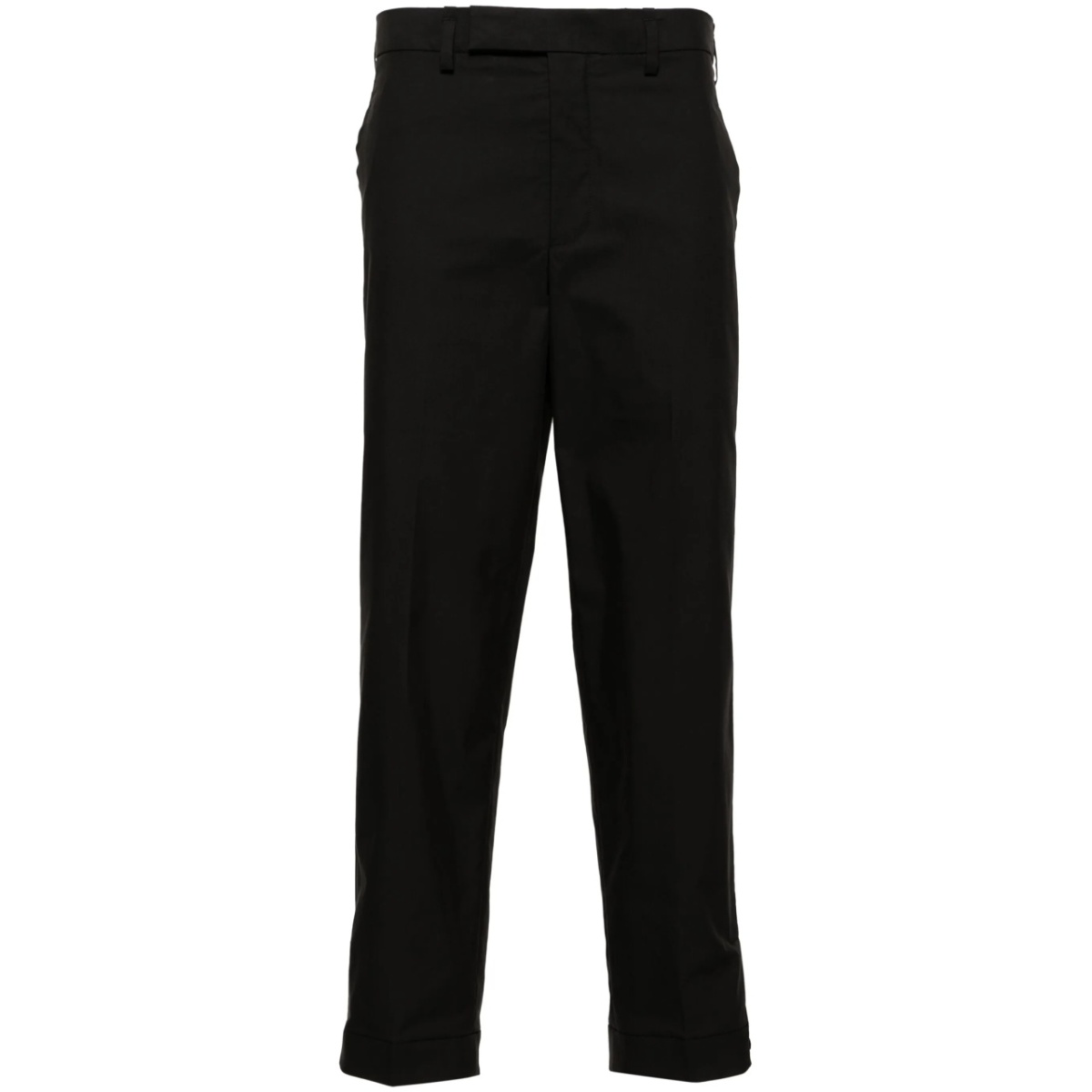 adjustable-hem tapered-leg chinos