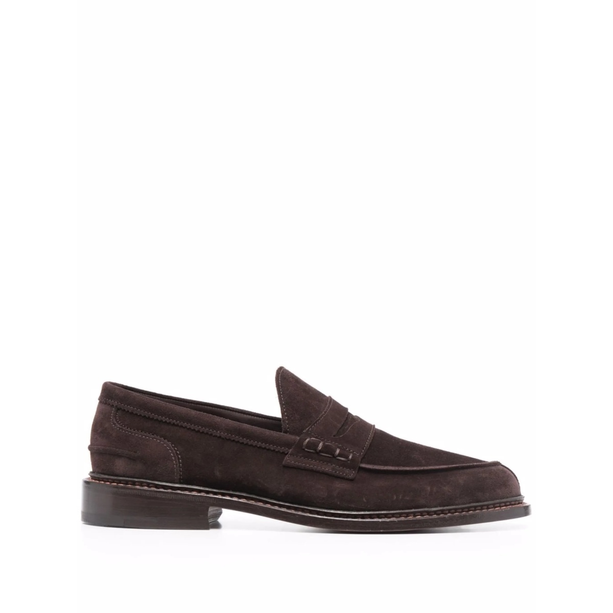 almond-toe suede loafers