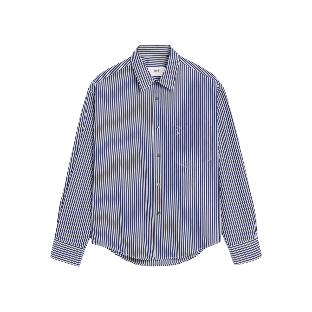 Ami de Coeur-embroidered stripe-pattern shirt