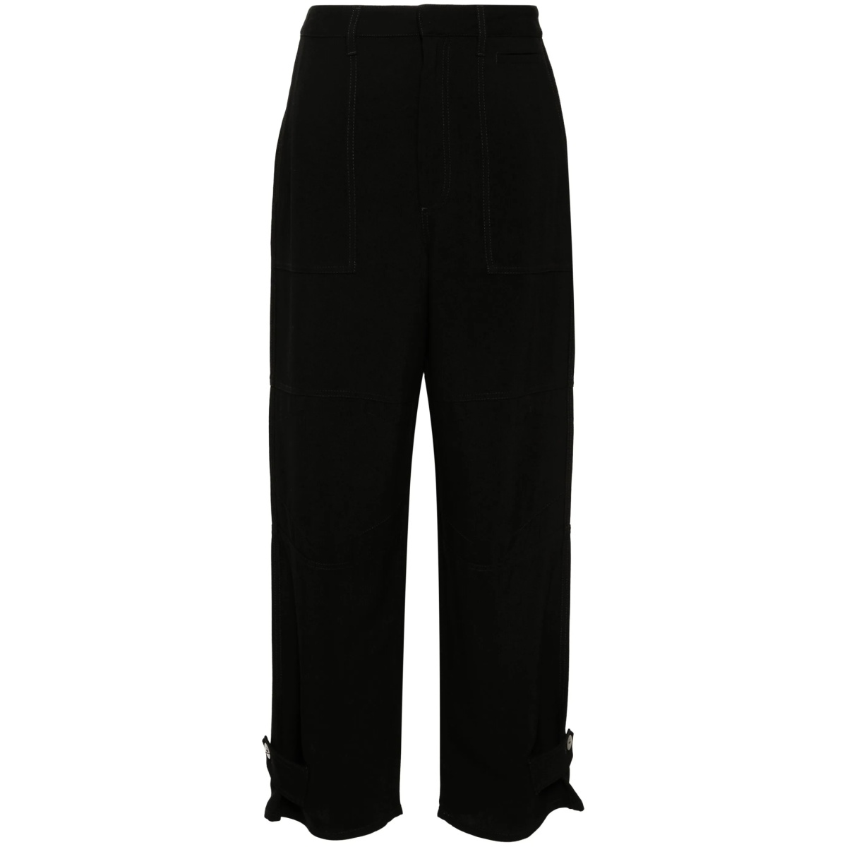 Anagram-tab tapered trousers