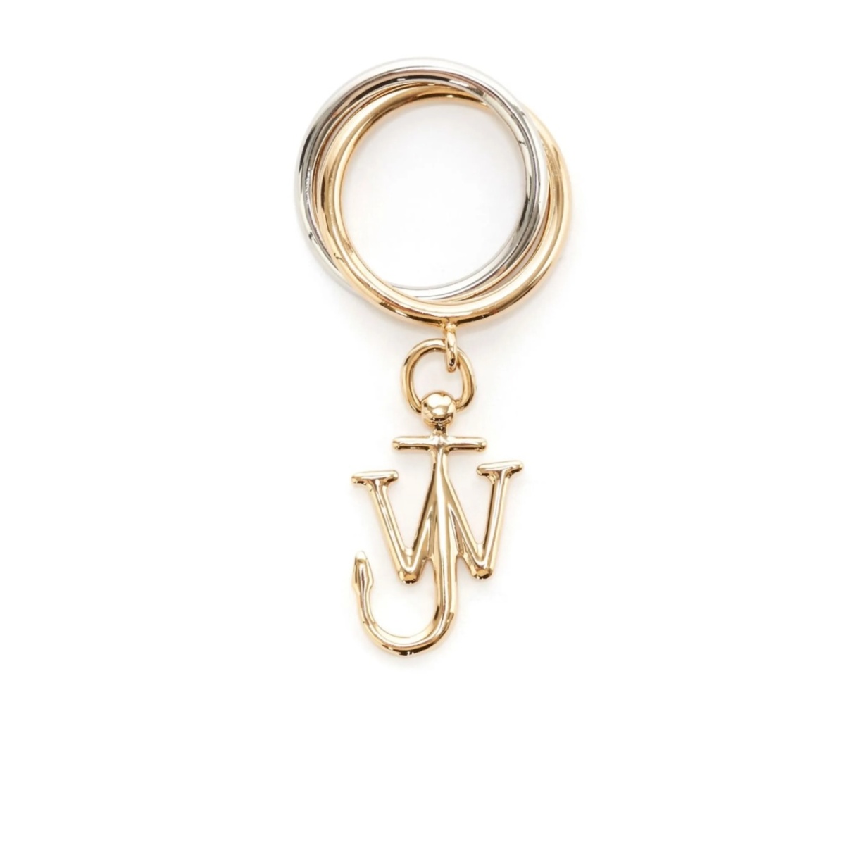 Anchor-charm double-loop ring