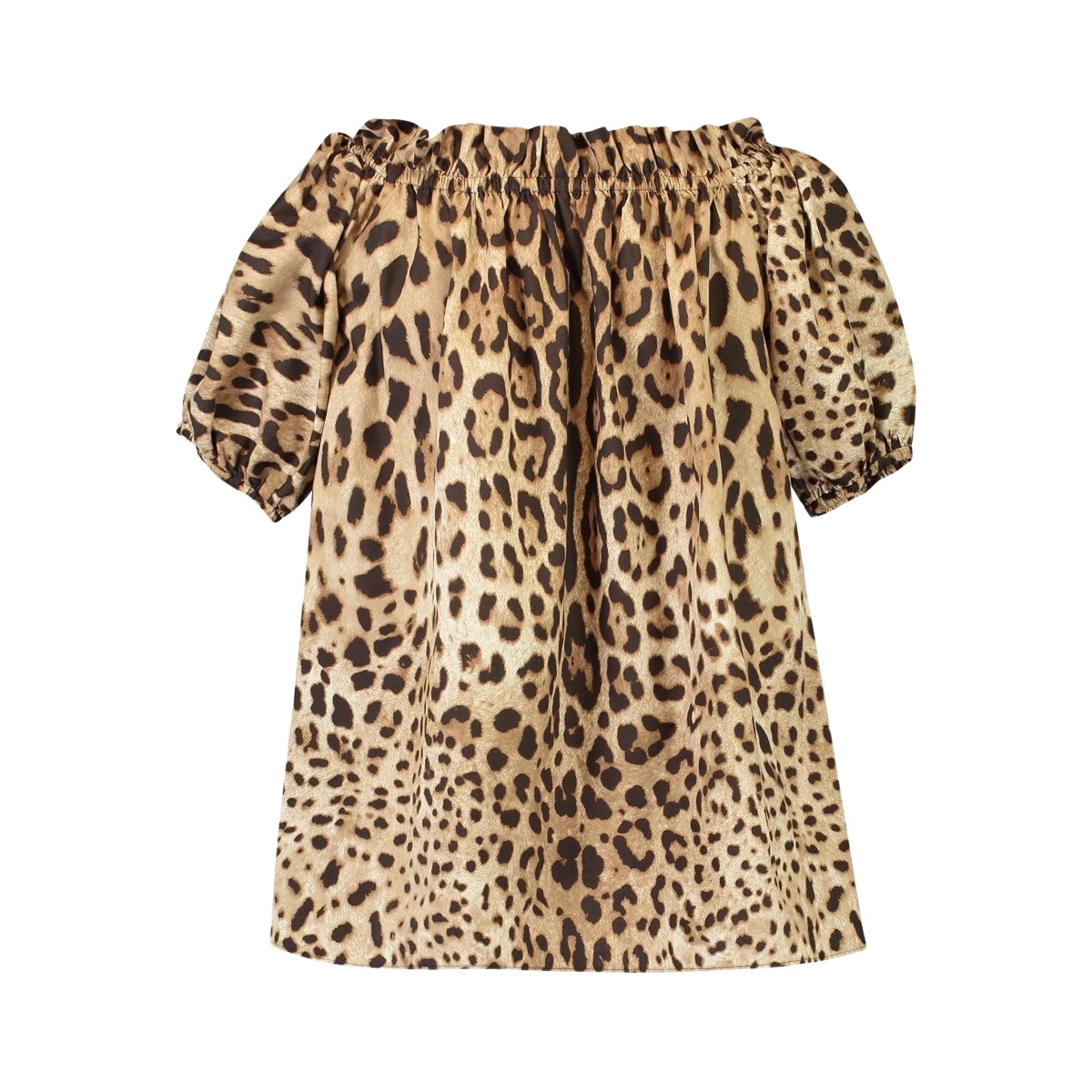 animal-print off-the-shoulder blouse - Img 2