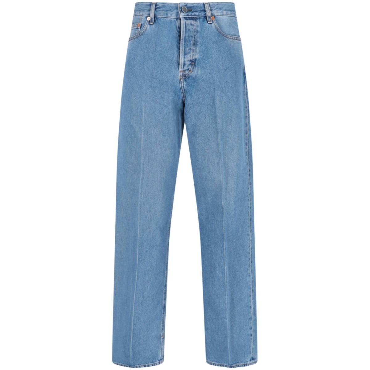 appliqué straight jeans