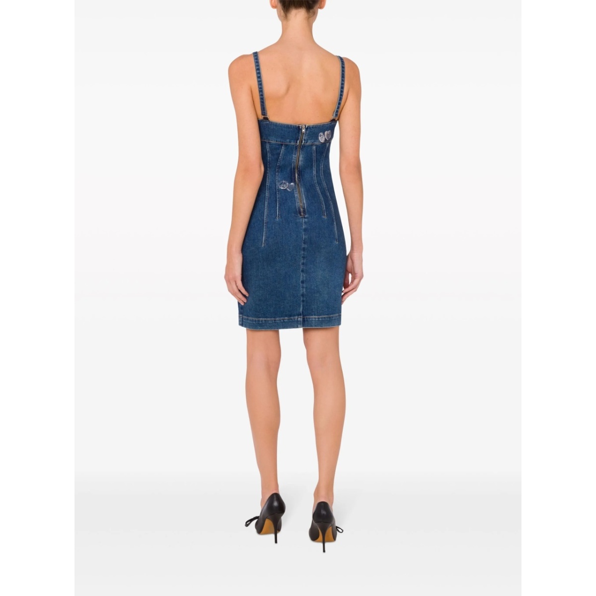 appliquéd denim minidress - Img 3