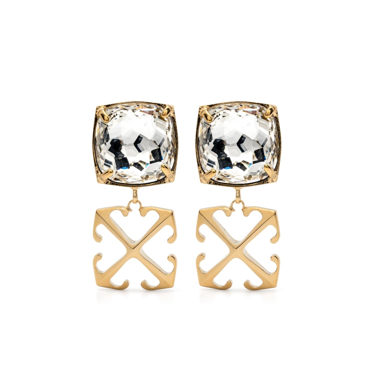 Arrows-motif drop earrings