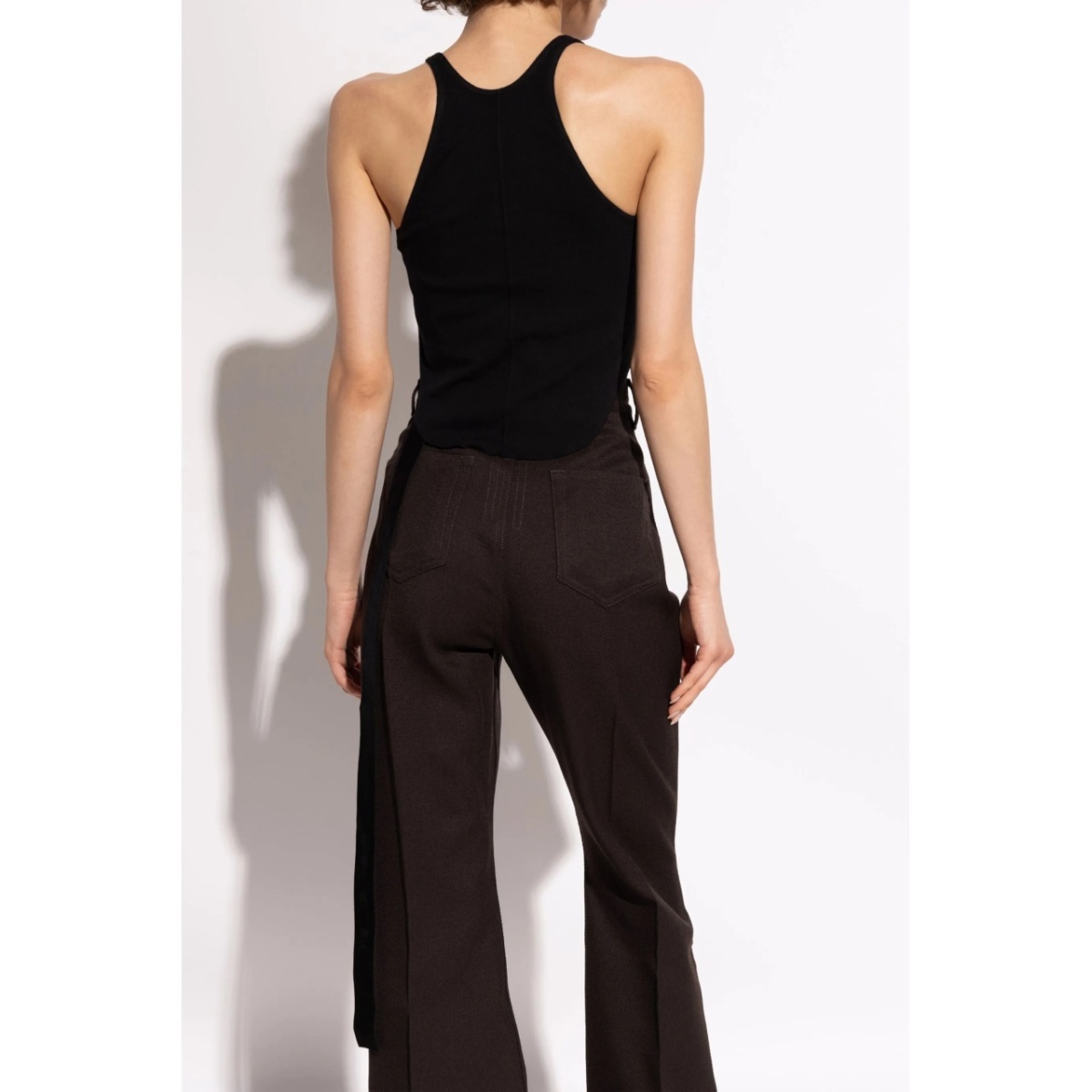 asymmetric cotton cropped top - Img 4