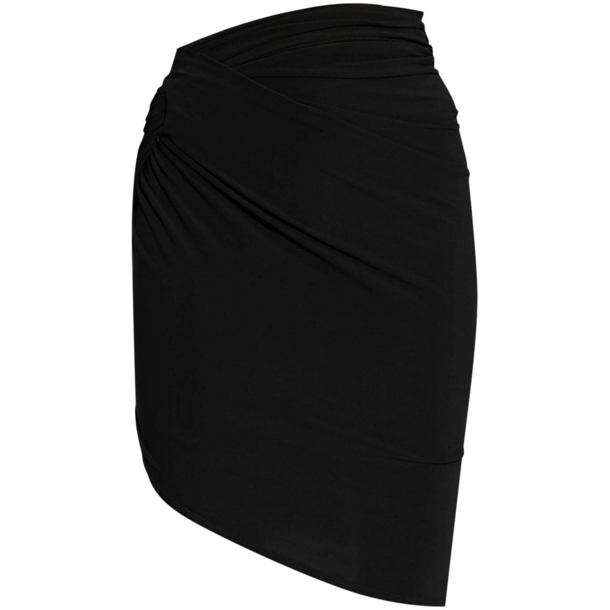 asymmetric draped skirt