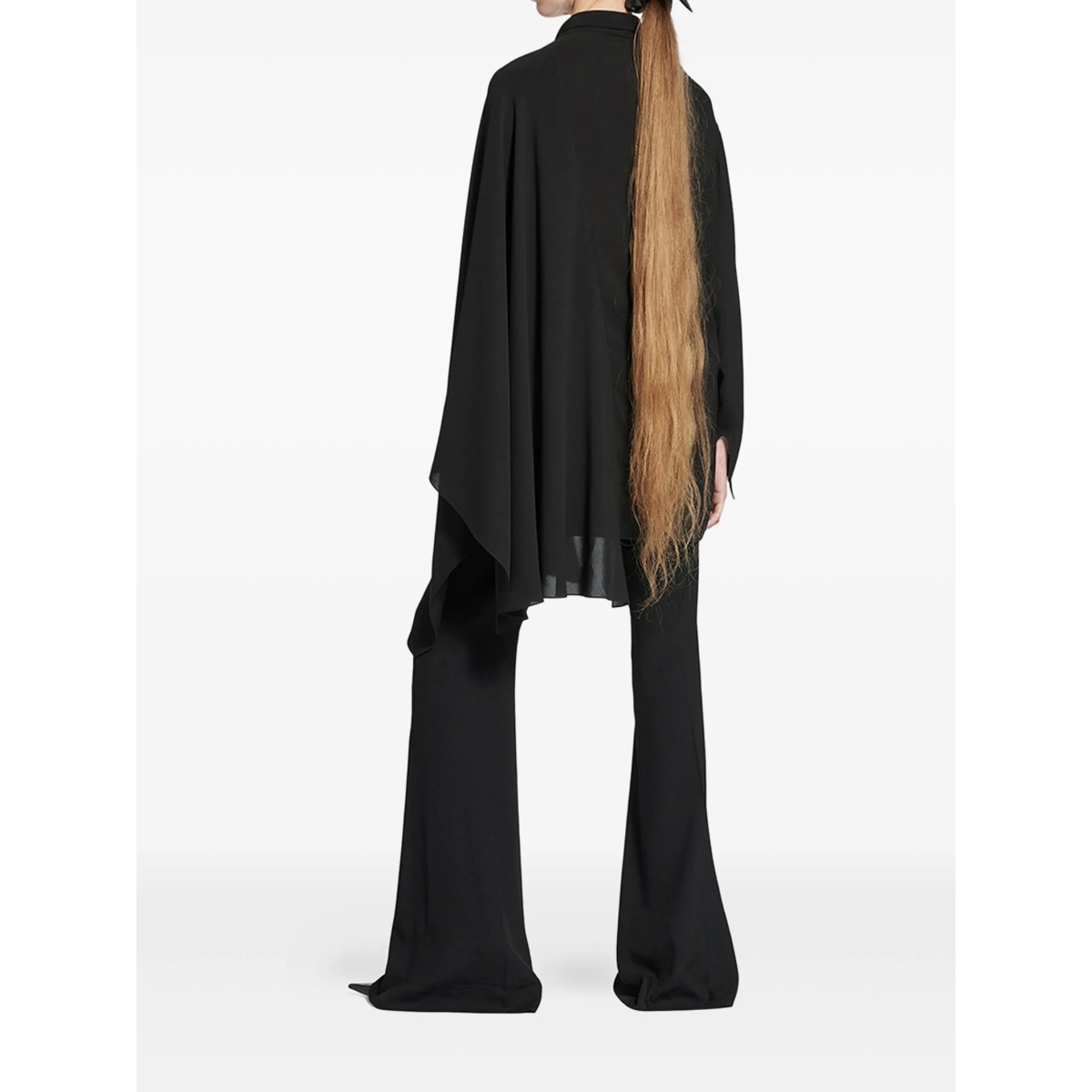 asymmetric neck-tie blouse - Img 2