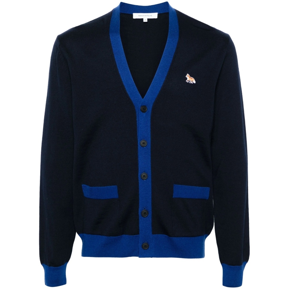 Baby Fox-patch wool cardigan